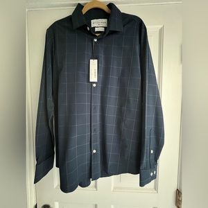 Mizzen and Main Leeward Dress Shirt, large, navy